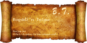 Bogdán Telma névjegykártya